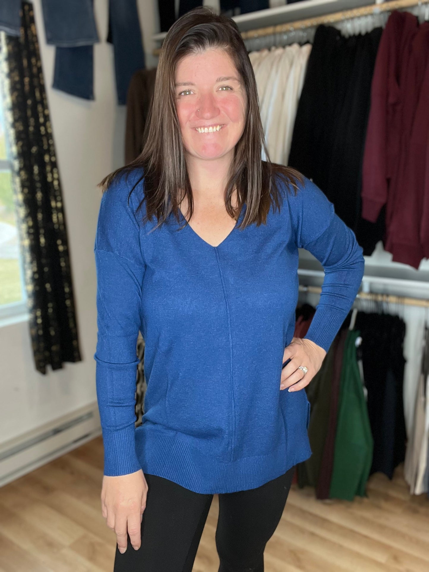 Athena Front Seam Soft Sweater