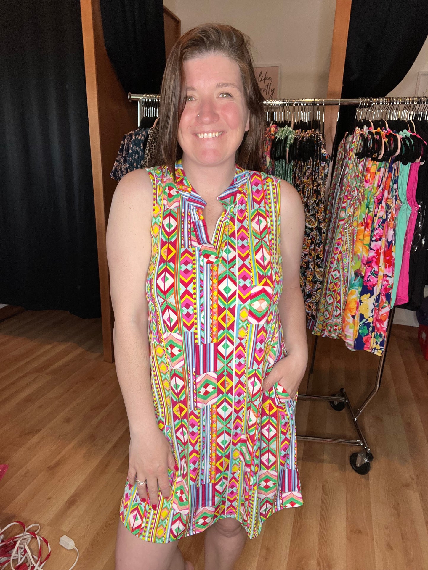 Sunset Market Swing Dress