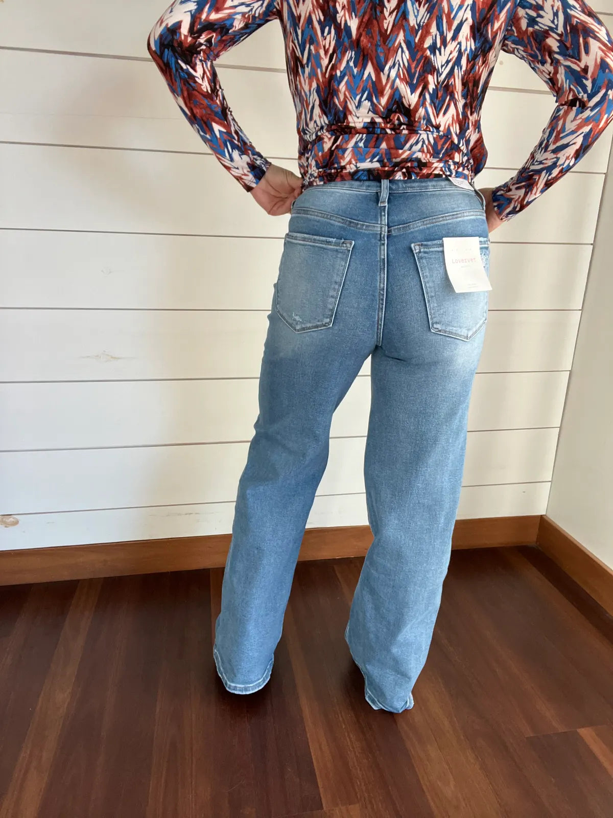 Tummy Control Super High Rise Baggy Wide Jeans