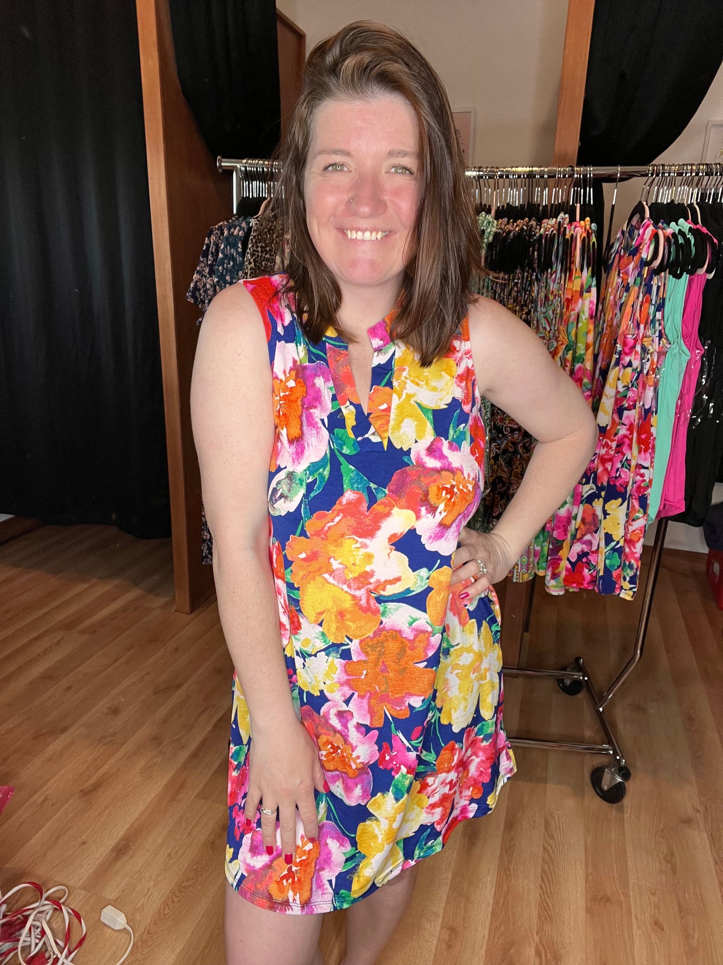 Midnight Garden Swing Dress