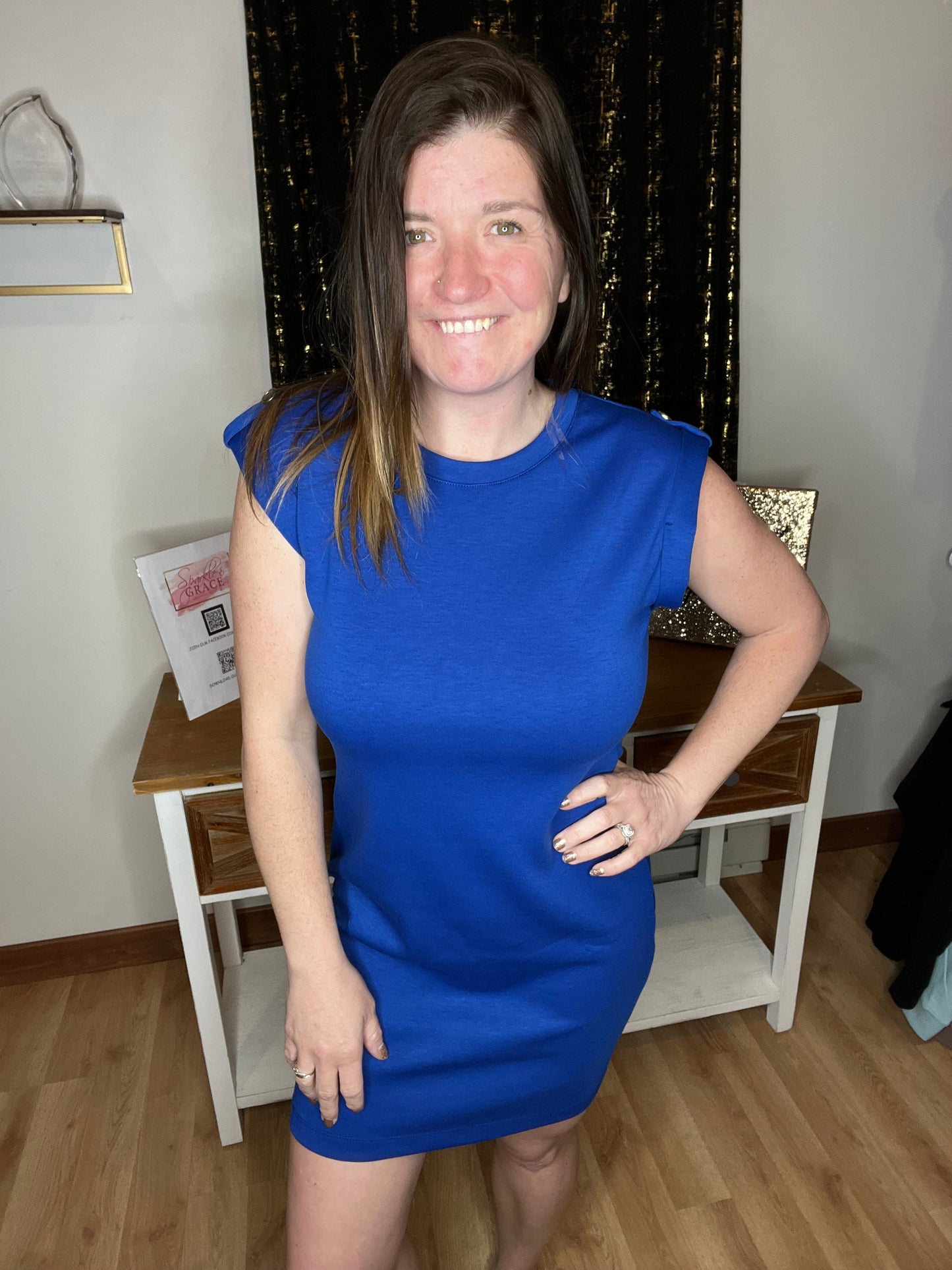 Retreat Button Shoulder Dress *Final Sale*