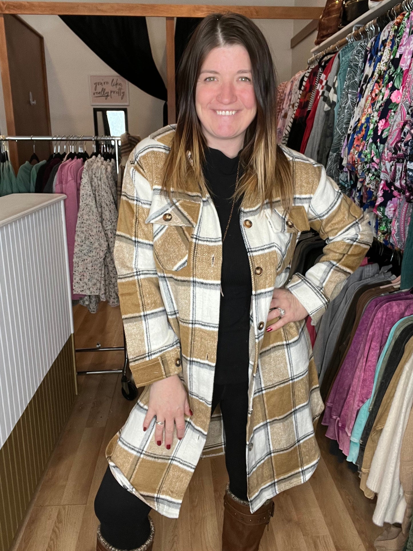 Long Plaid Flannel *Final Sale*