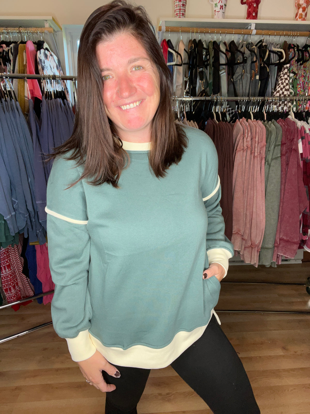 Cozy Contrast Everyday Pullover