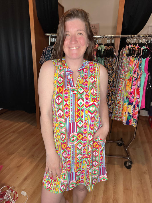 Sunset Market Swing Dress