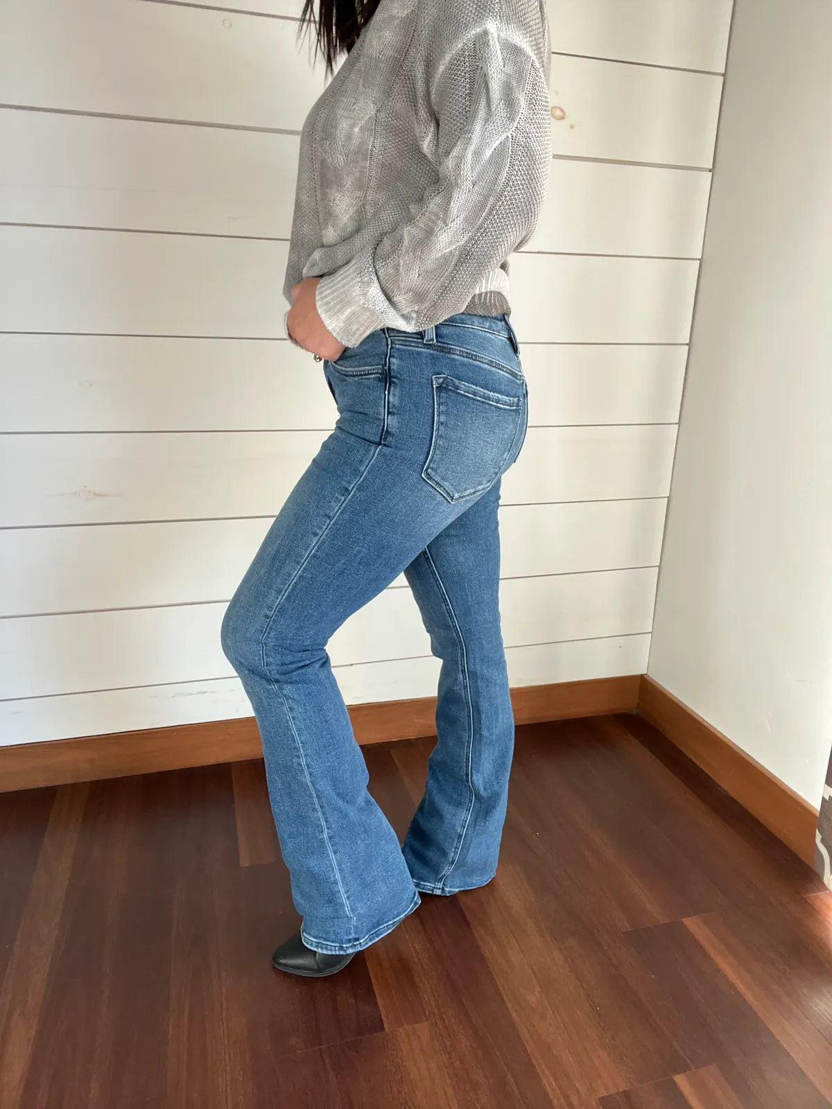 Vervet High Rise Full Length Bootcut Jeans