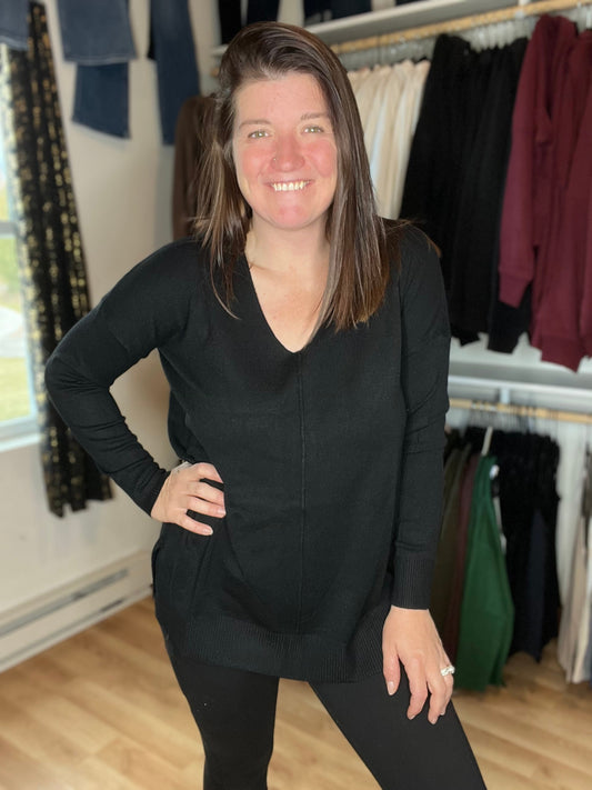 Athena Front Seam Soft Sweater