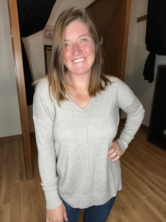 Athena Front Seam Soft Sweater