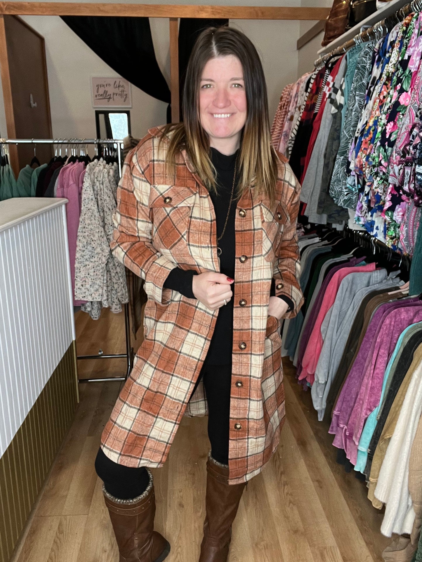 Long Plaid Flannel *Final Sale*
