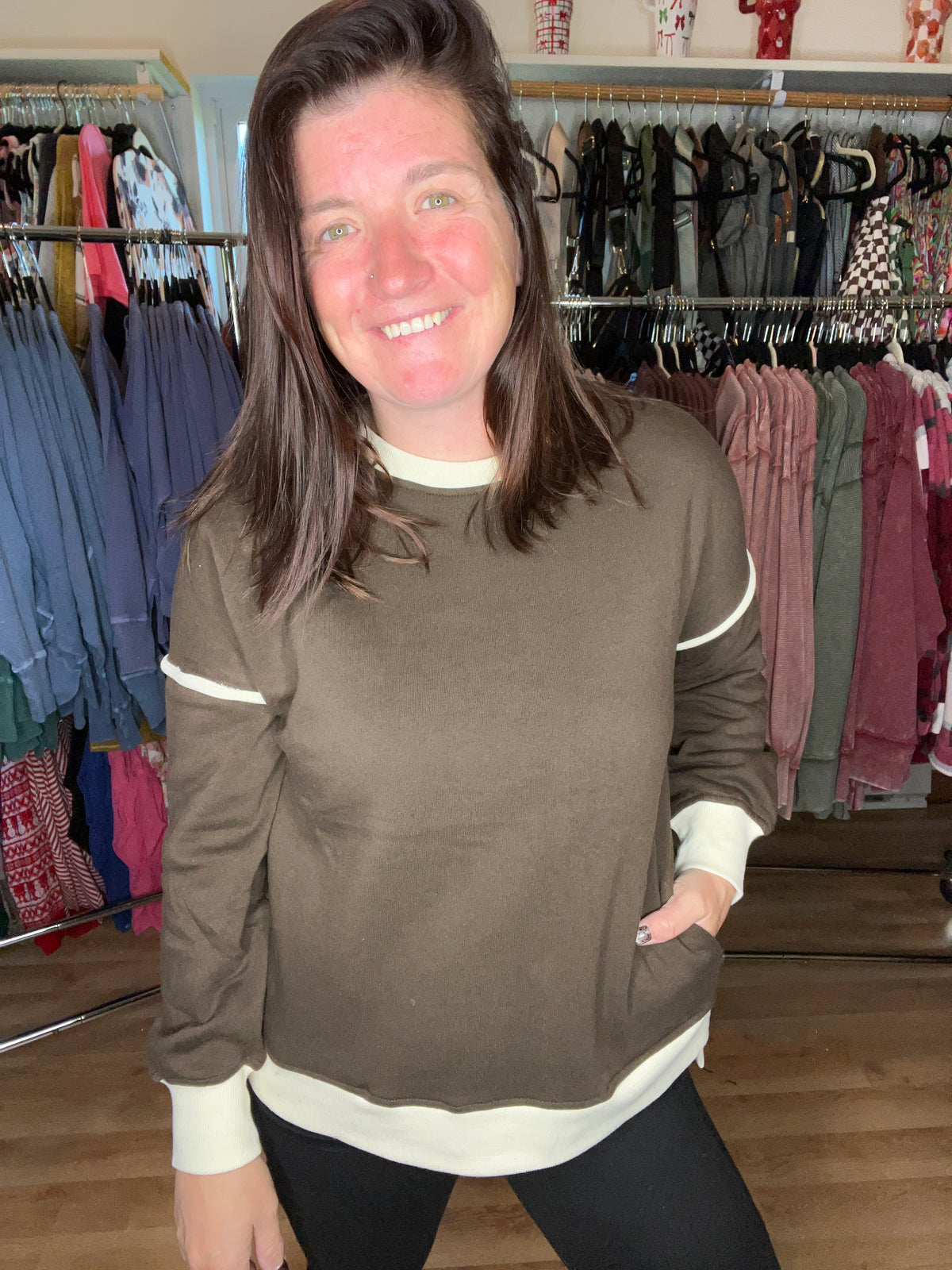 Cozy Contrast Everyday Pullover
