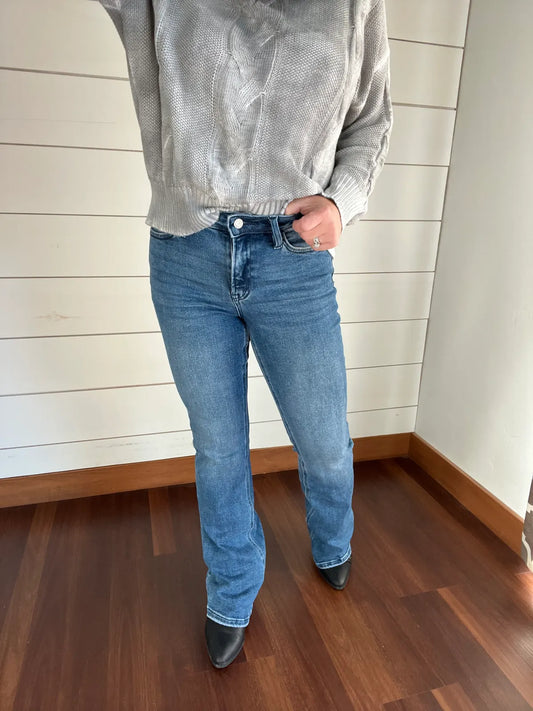 Vervet High Rise Full Length Bootcut Jeans