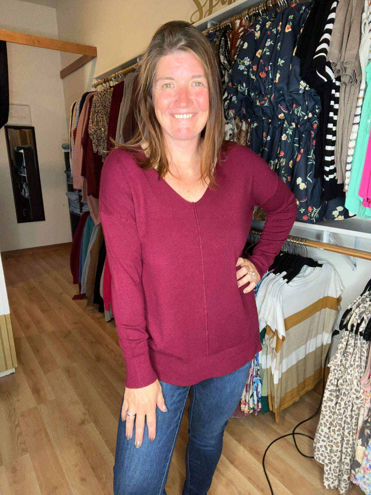 Athena Front Seam Soft Sweater