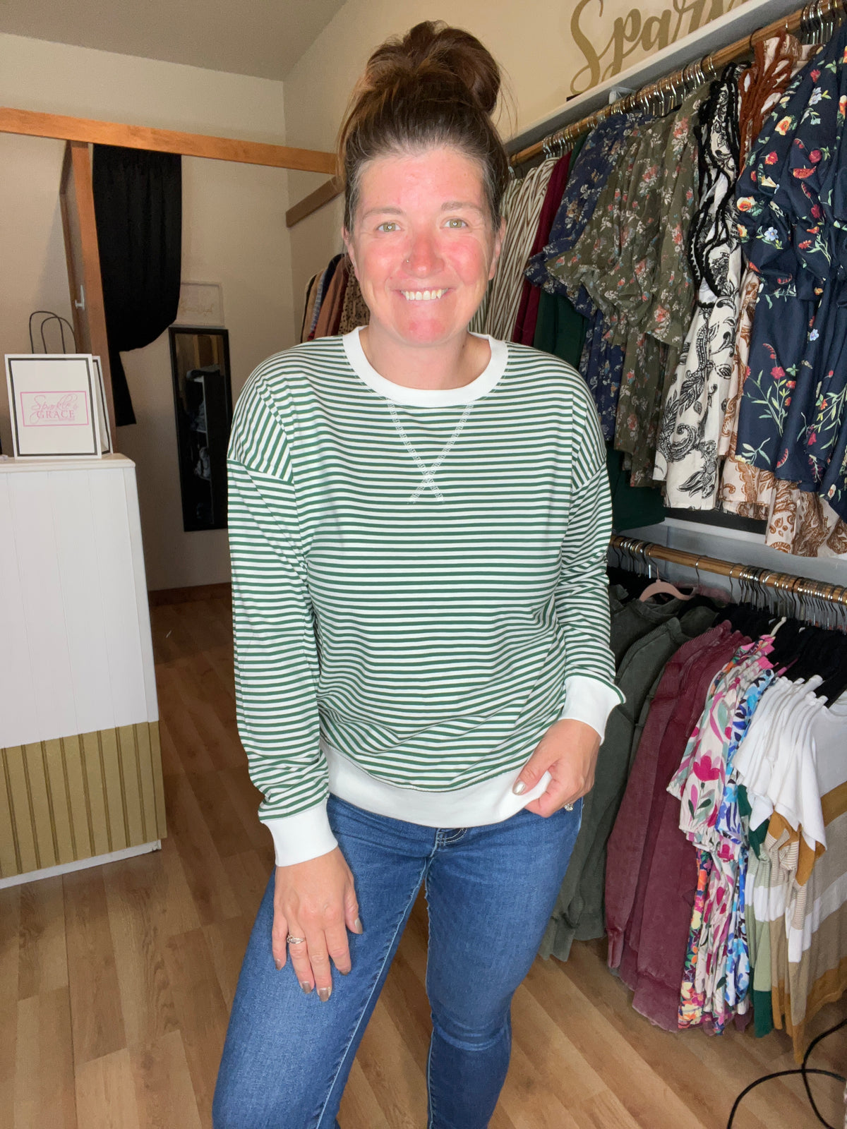 Everyday Striped Rib Pullover