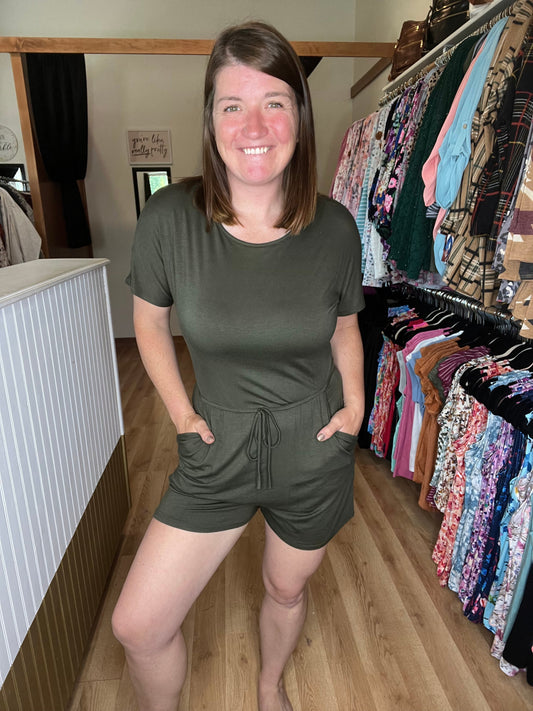 Honey Relaxed Solid Romper *Final Sale*