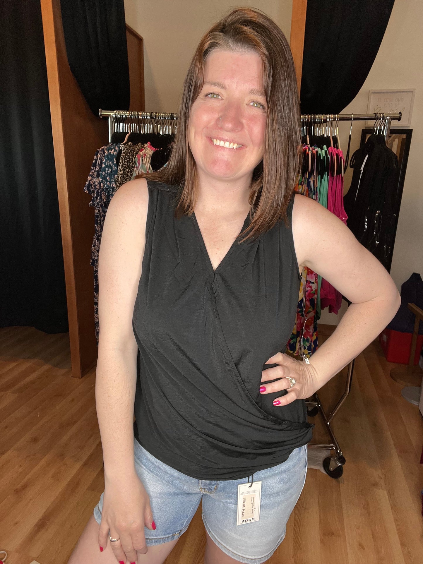 Wrapped In Style Sleeveless Top