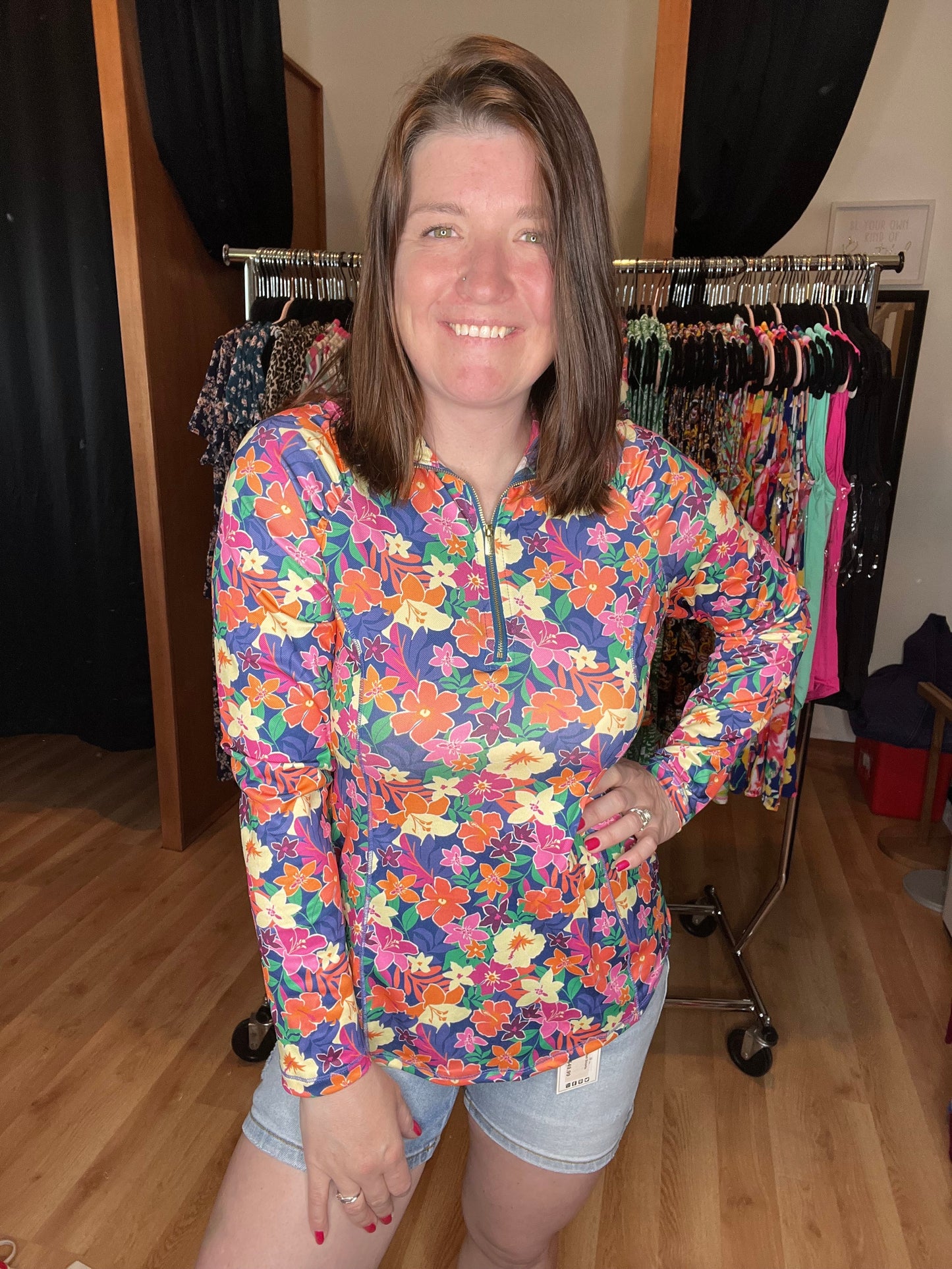 Paradise Blooms Performance Pullover